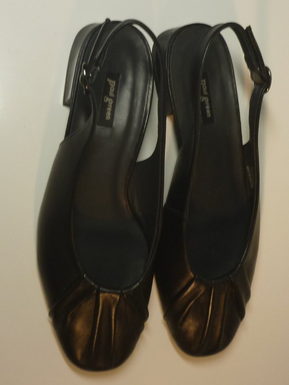 Paul Green Adele Pleated Black Slingback Flats Size 8.5 - Picture 10 of 10